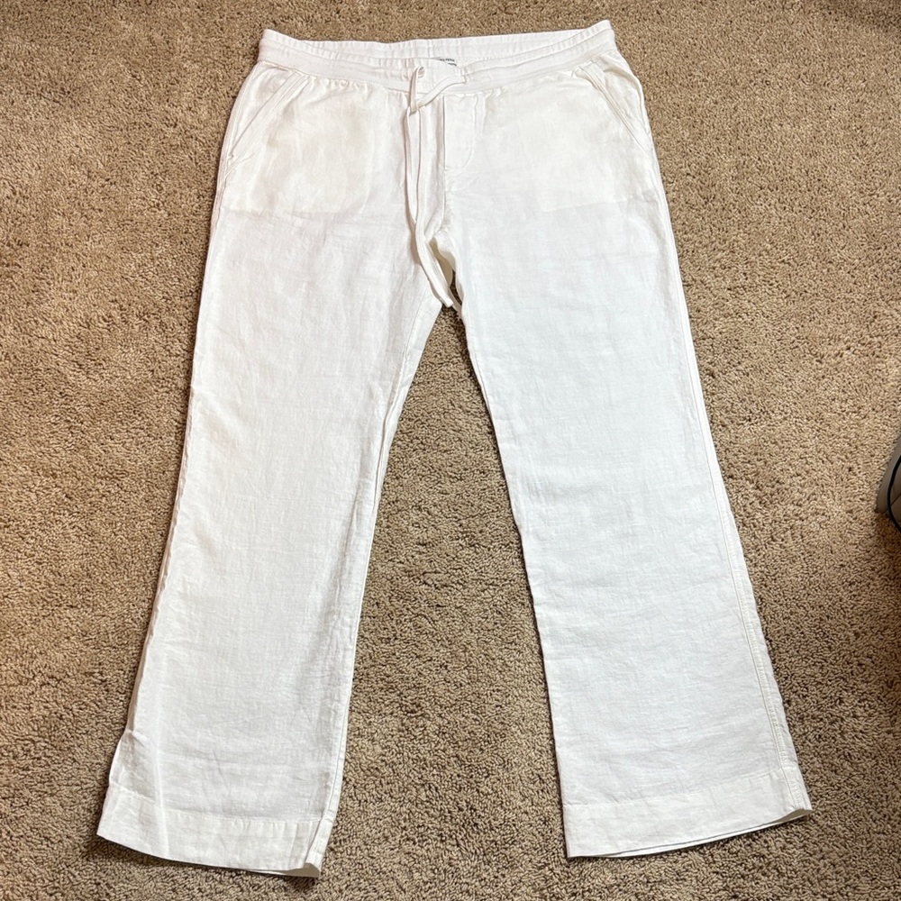 James Perse White Linen Pants